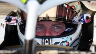 Valtteri Bottas Cadillacin ohjaamossa Yhdysvaltain GP:n harjoituspäivänä Austinissa