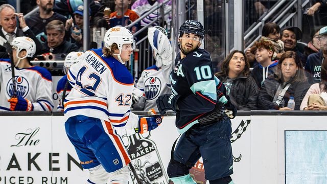 Kasperi Kapanen (Edmonton Oilers) ottelussa