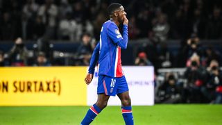 Ousmane Dembélé PSG:n paidassa Barcelona-ottelussa Pariisissa